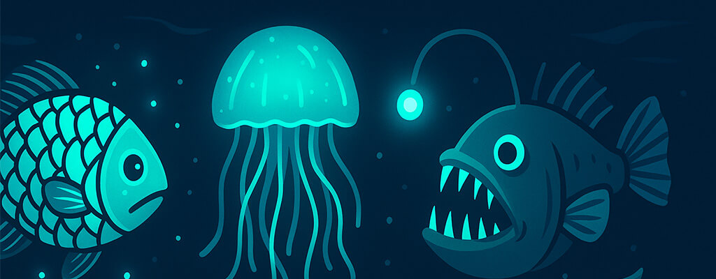 Animales bioluminiscentes: secretos de la bioluminiscencia.