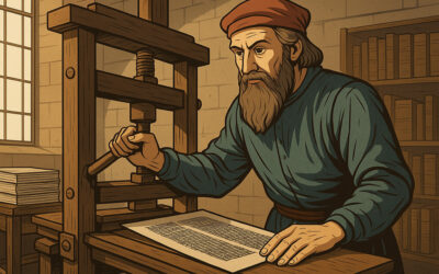 La imprenta de Gutenberg: el invento que multiplicó el conocimiento.