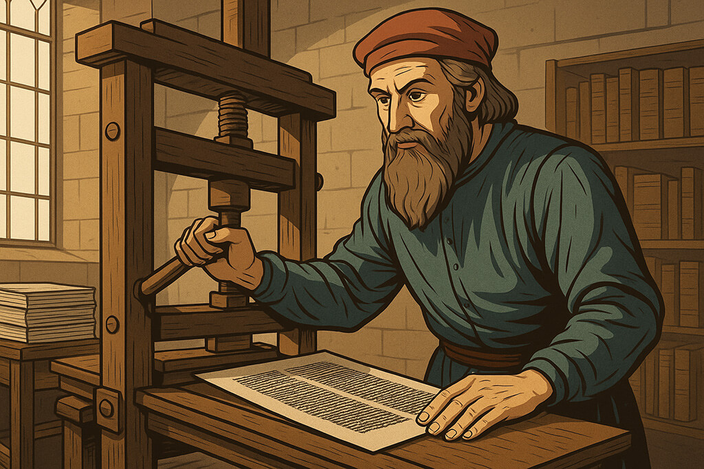 imagen de la imprenta de Gutenberg